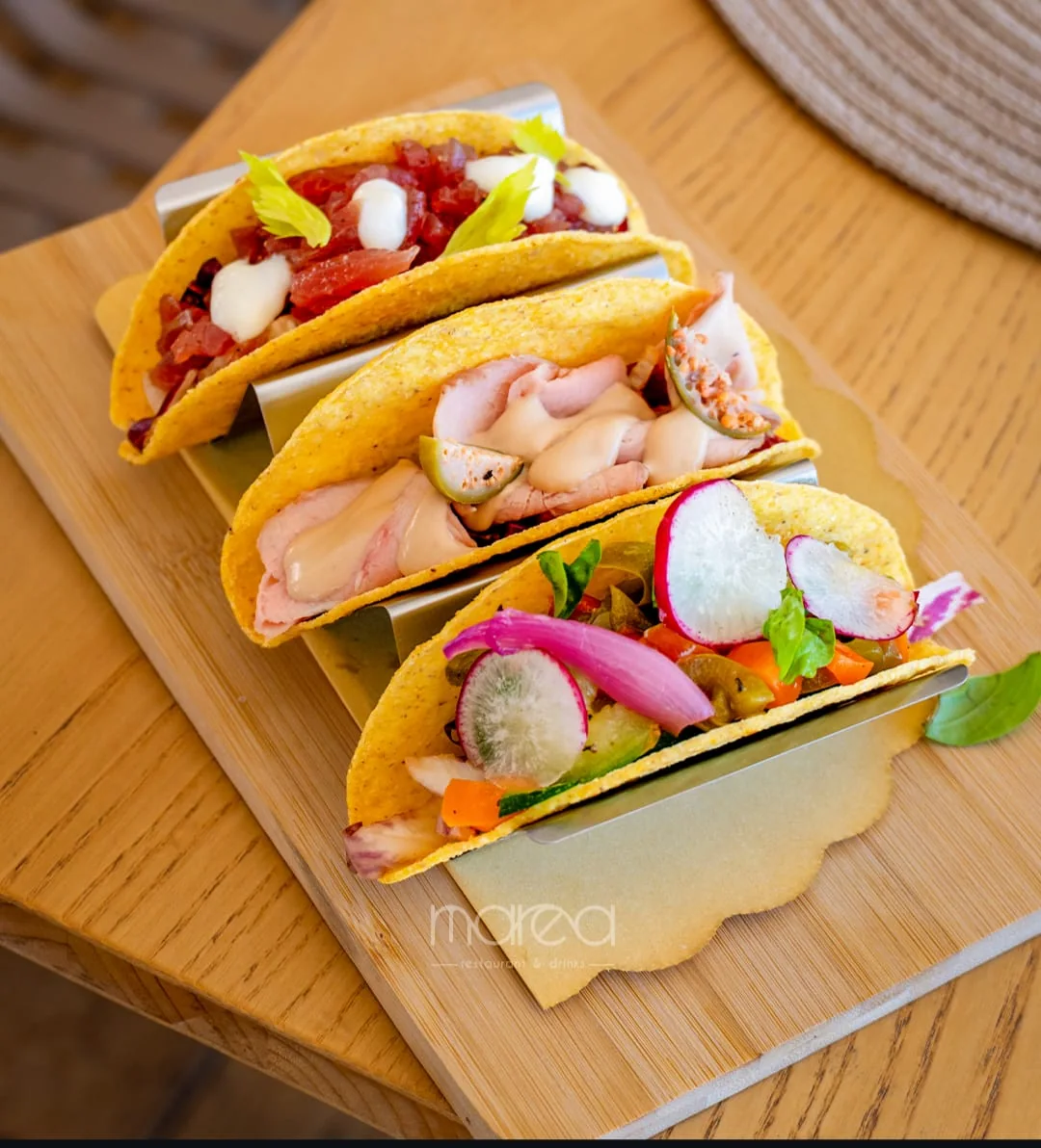 Tris di tacos del menu Marea